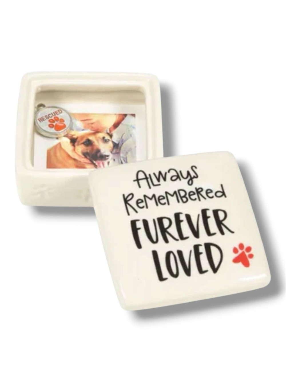 Pet Bereavement Keepsake Box "Always Remembered, Furever Loved" - NWT
